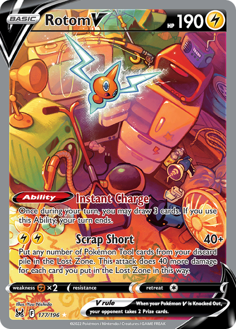 Rotom V 177 Lost Origin Pokémon card