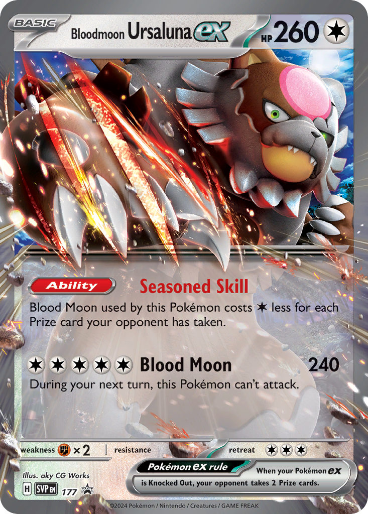 Bloodmoon Ursaluna ex 177 Scarlet & Violet Black Star Promos Pokémon card