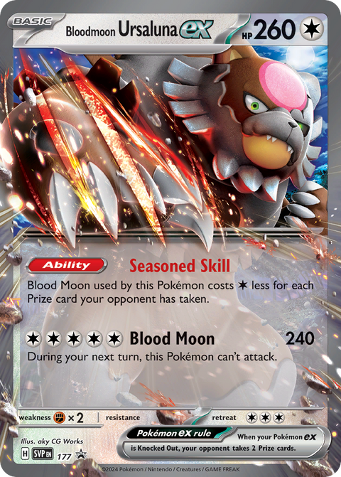 Bloodmoon Ursaluna ex 177 Scarlet & Violet Black Star Promos Pokémon card