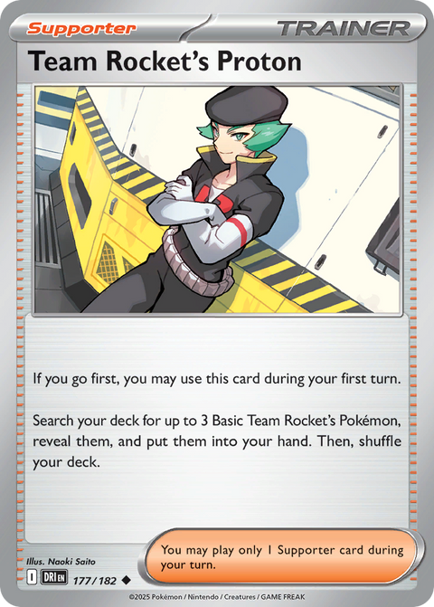 Team Rocket's Proton 177 Destined Rivals Pokémon card