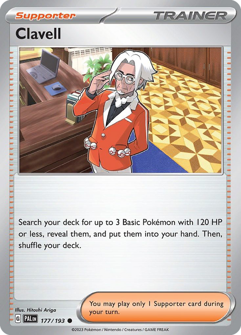 Clavell 177 Paldea Evolved Pokémon card