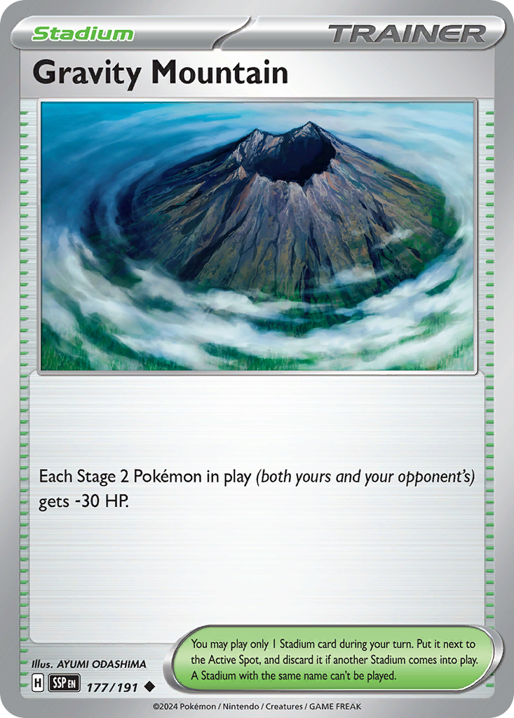 Gravity Mountain 177 Surging Sparks Pokémon card