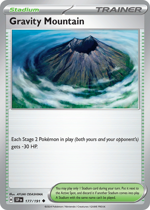 Gravity Mountain 177 Surging Sparks Pokémon card