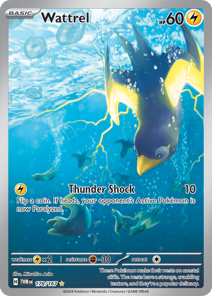 Wattrel 178 Twilight Masquerade Pokémon card