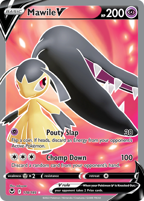 Mawile V 178 Silver Tempest Pokémon card