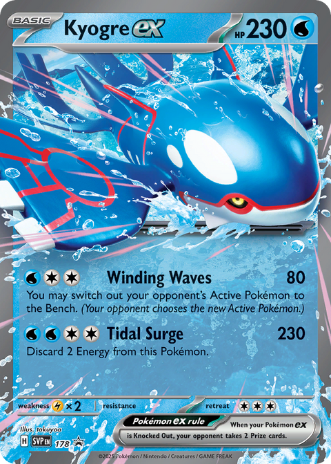 Kyogre ex 178 Scarlet & Violet Black Star Promos Pokémon card