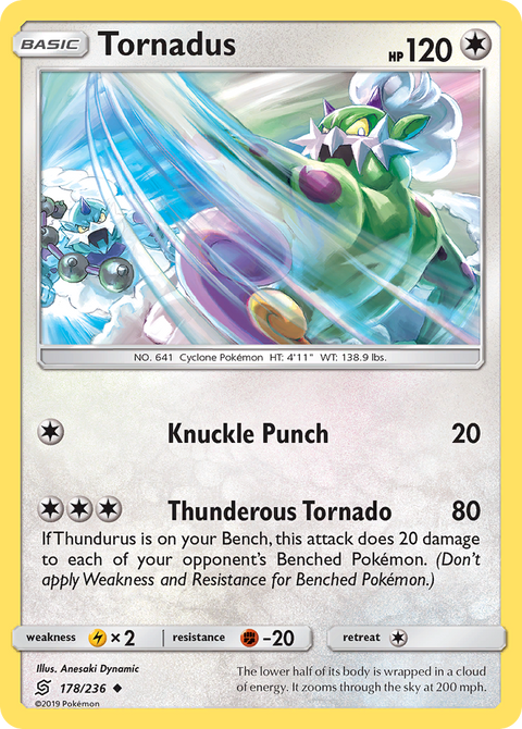 Tornadus 178 Unified Minds Pokémon card