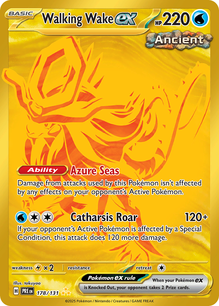 Walking Wake ex 178 Prismatic Evolutions Pokémon card