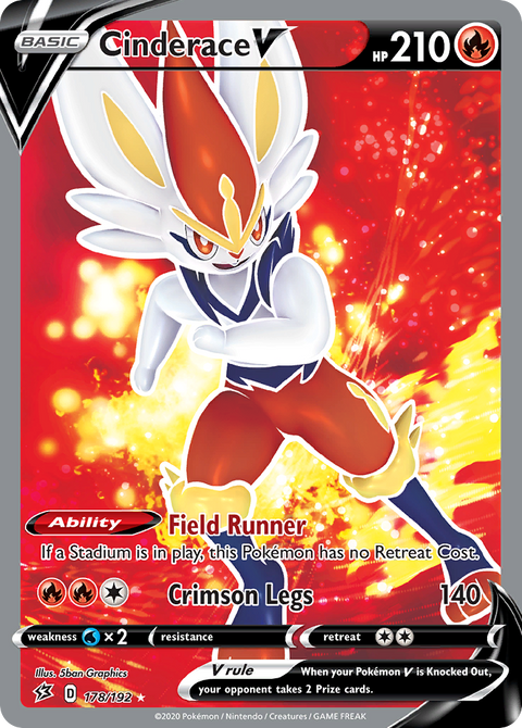 Cinderace V 178 Rebel Clash Pokémon card
