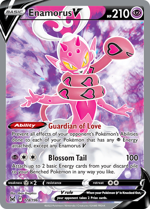 Enamorus V 178 Lost Origin Pokémon card