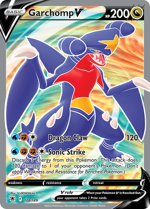Garchomp V 178 Astral Radiance Pokémon card
