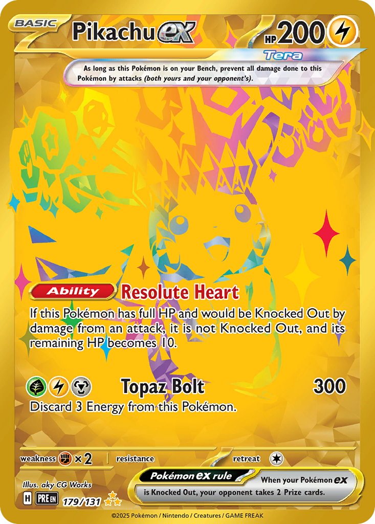 Pikachu ex 179 Prismatic Evolutions Pokémon card