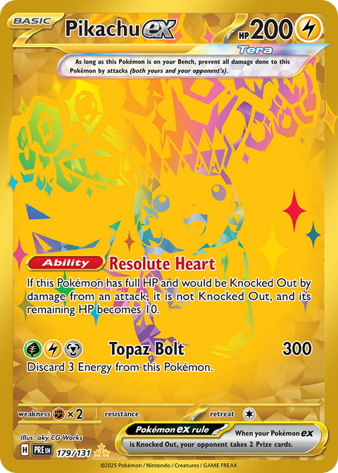 Pikachu ex 179 Prismatic Evolutions Pokémon card