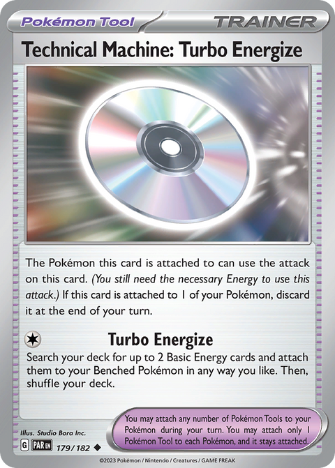 Technical Machine: Turbo Energize 179 Paradox Rift Pokémon card