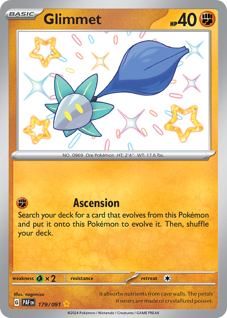 Glimmet 179 Paldean Fates Pokémon card