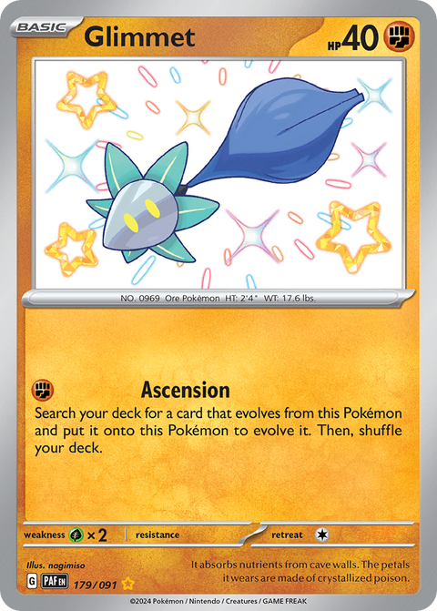 Glimmet 179 Paldean Fates Pokémon card