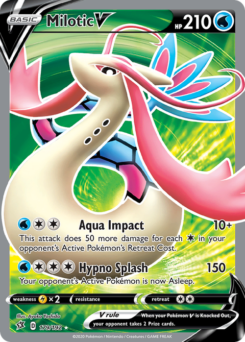 Milotic V 179 Rebel Clash Pokémon card