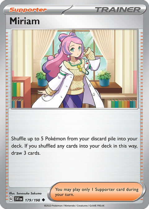Miriam 179 Scarlet & Violet Pokémon card