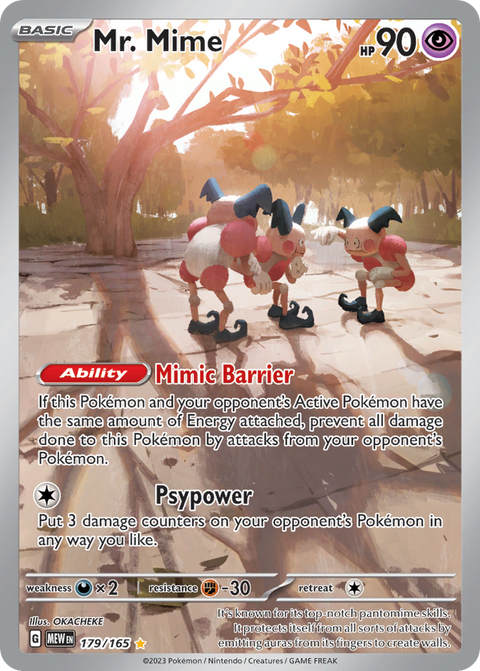 Mr. Mime 179 151 Pokémon card