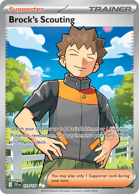 Brock's Scouting 179 Journey Together Pokémon card