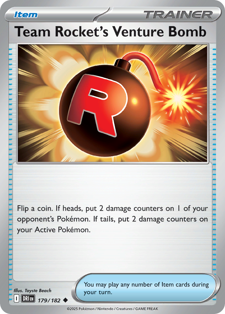 Team Rocket's Venture Bomb 179 Destined Rivals Pokémon card