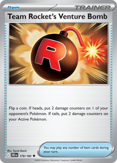 Team Rocket's Venture Bomb 179 Destined Rivals Pokémon card