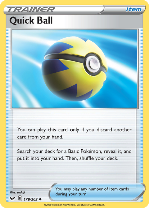 Quick Ball 179 Sword & Shield Pokémon card