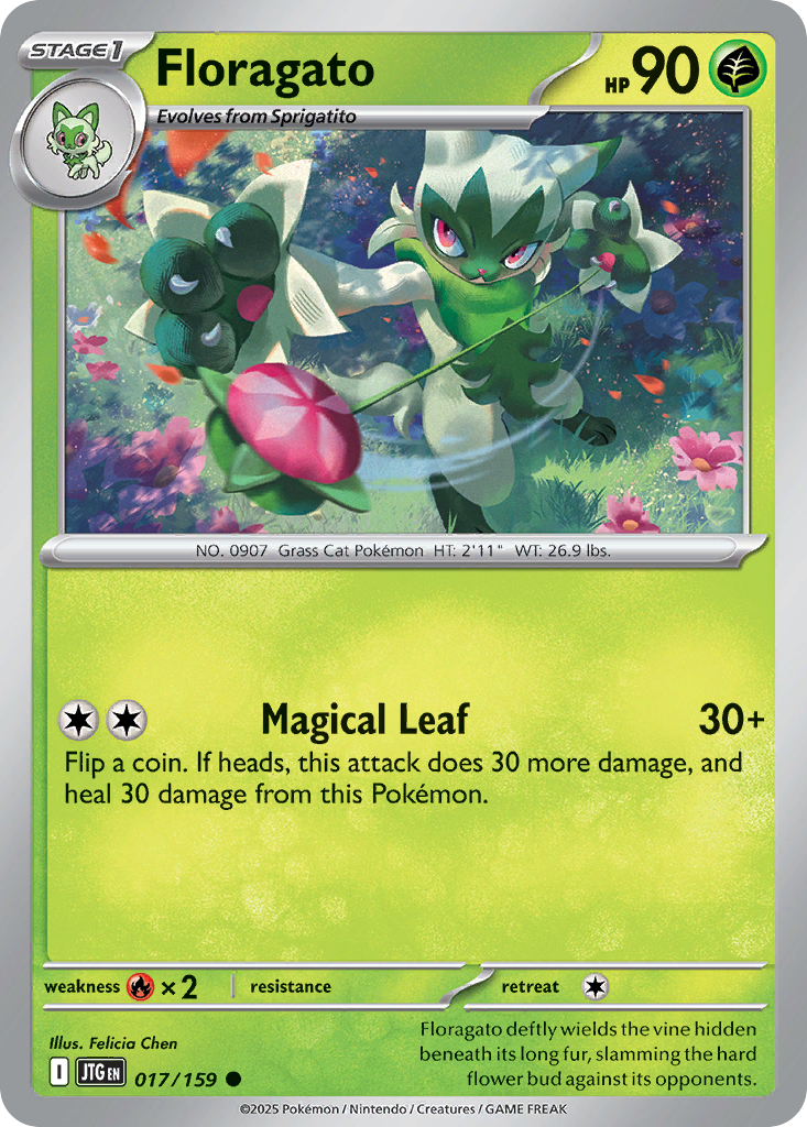 Floragato 17 Journey Together Pokémon card