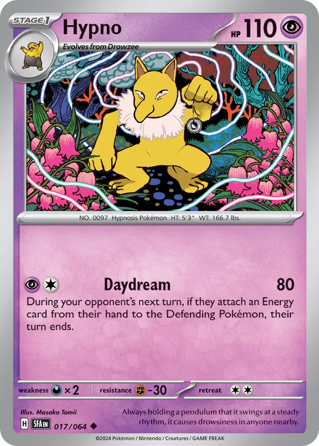 Hypno 17 Shrouded Fable Pokémon card