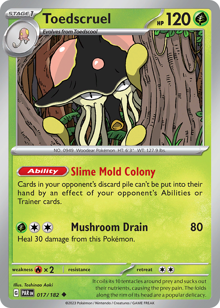 Toedscruel 17 Paradox Rift Pokémon card