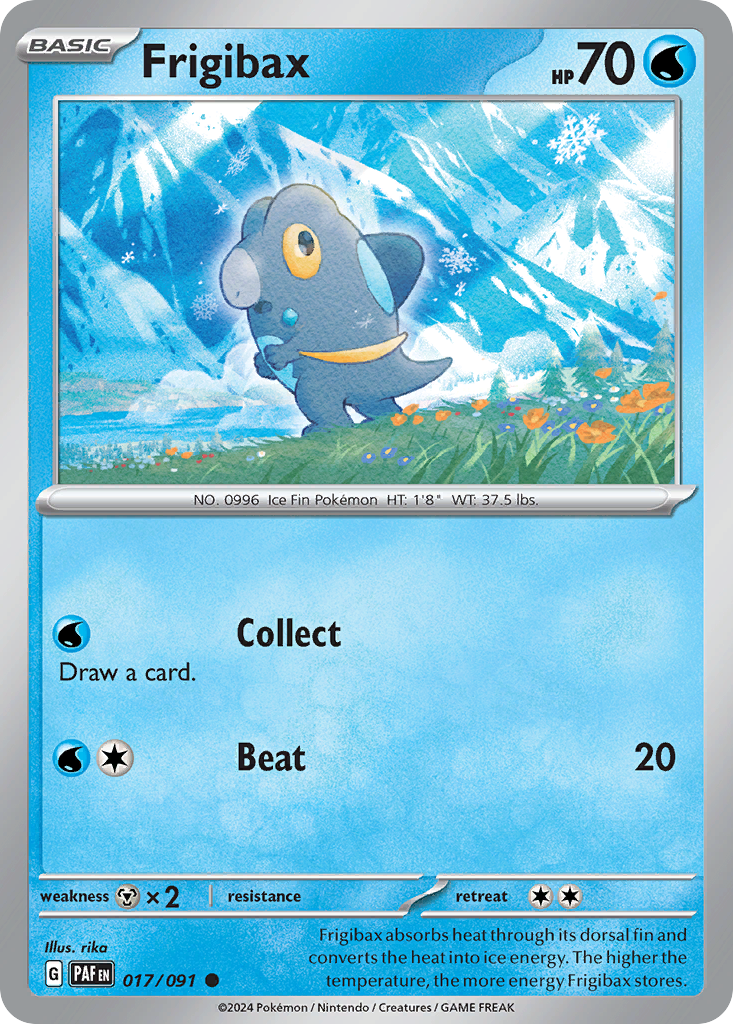 Frigibax 17 Paldean Fates Pokémon card