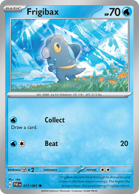 Frigibax 17 Paldean Fates Pokémon card
