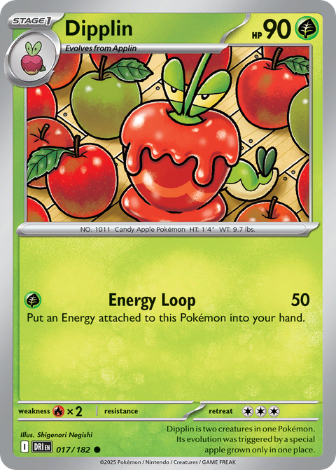 Dipplin 17 Destined Rivals Pokémon card