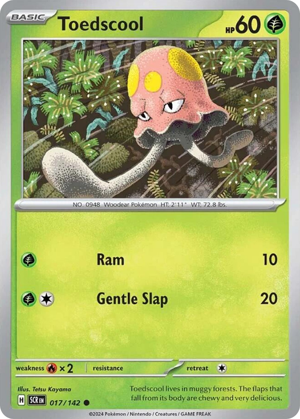 Toedscool 17 Stellar Crown Pokémon card