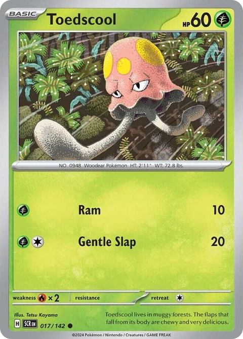 Toedscool 17 Stellar Crown Pokémon card