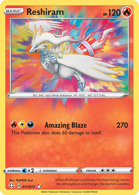Reshiram 17 Shining Fates Pokémon card