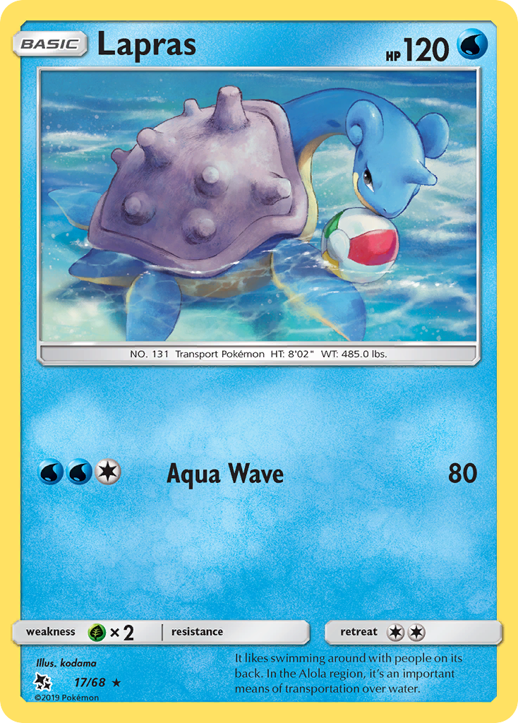 Lapras 17 Hidden Fates Pokémon card