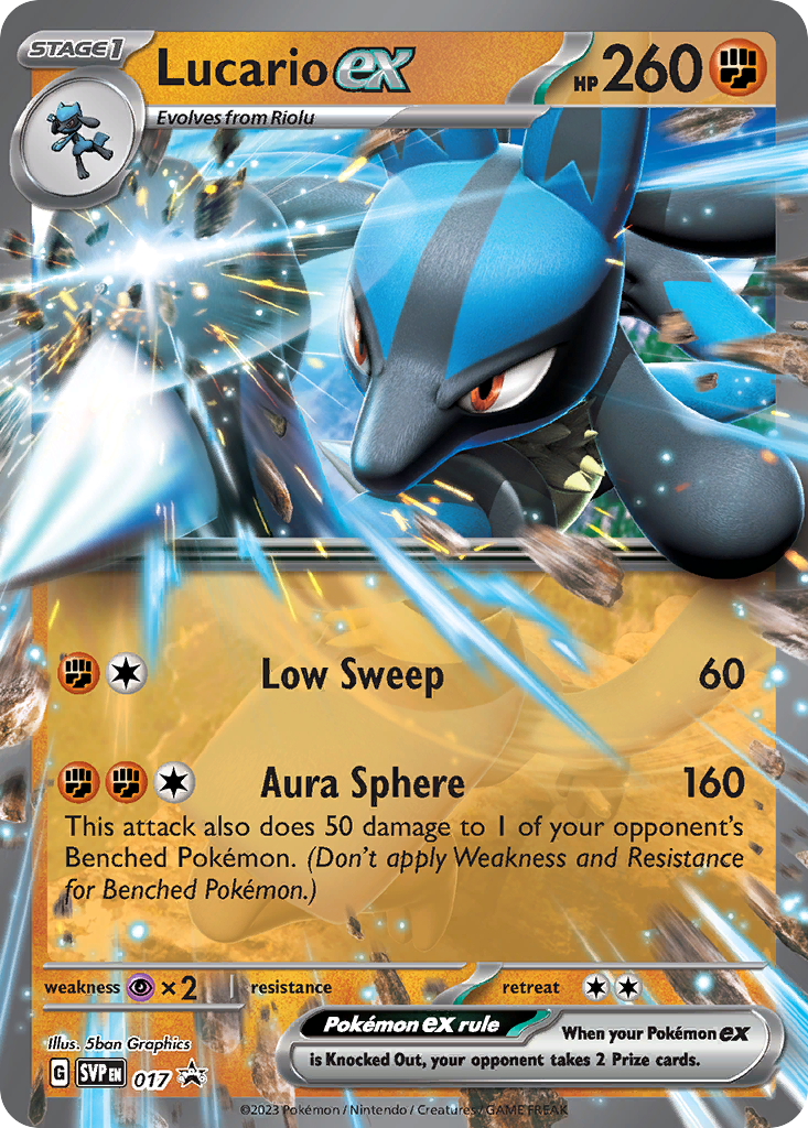Lucario ex 17 Scarlet & Violet Black Star Promos Pokémon card