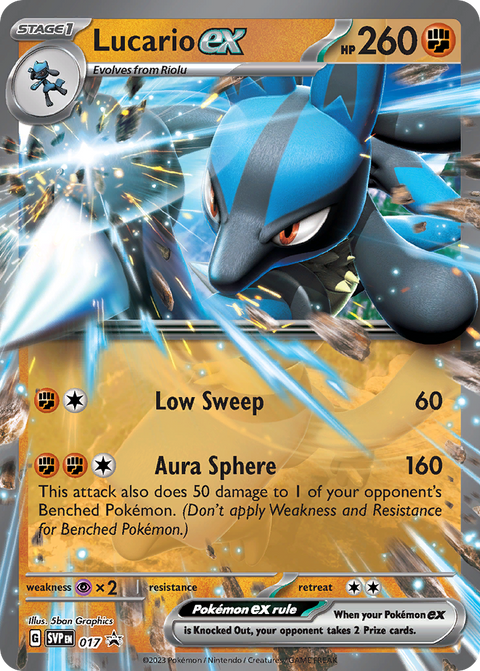 Lucario ex 17 Scarlet & Violet Black Star Promos Pokémon card