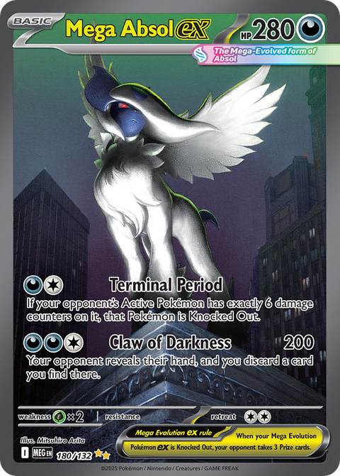 Mega Absol ex 180 Mega Evolution Pokémon card
