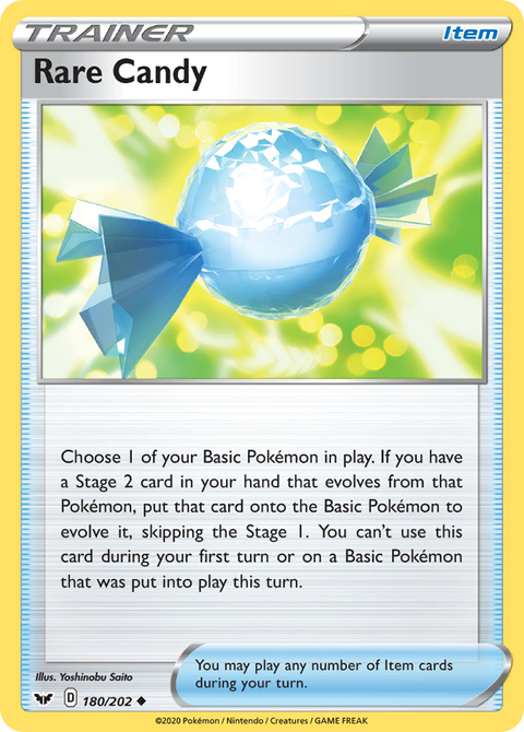 Rare Candy 180 Sword & Shield Pokémon card