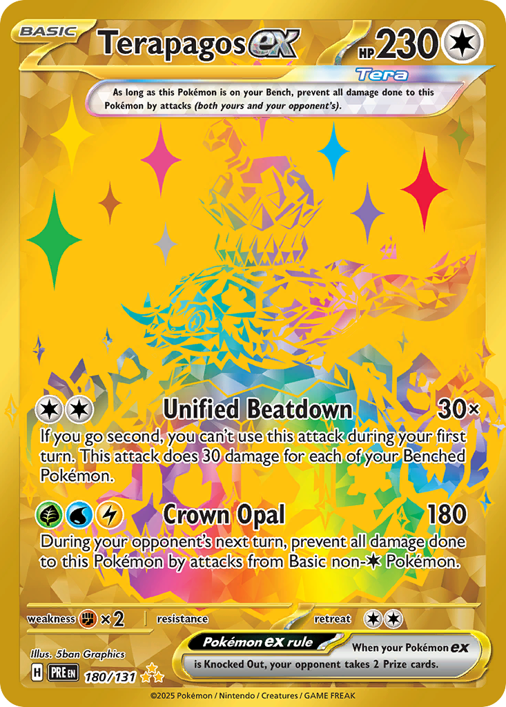 Terapagos ex 180 Prismatic Evolutions Pokémon card