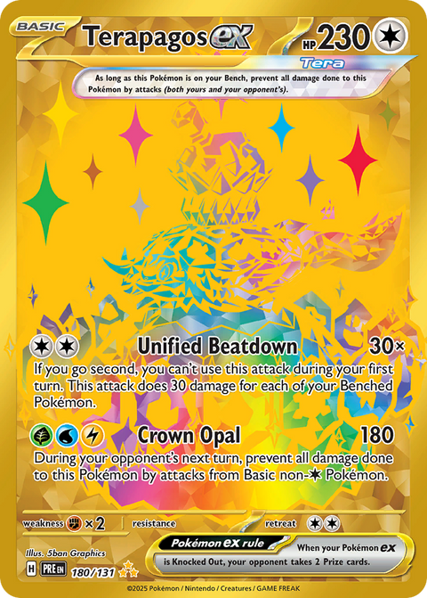 Terapagos ex 180 Prismatic Evolutions Pokémon card