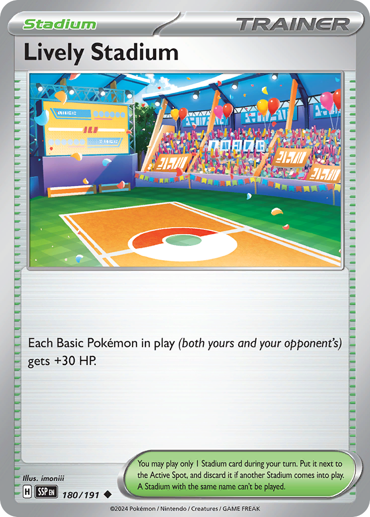 Lively Stadium 180 Surging Sparks Pokémon card