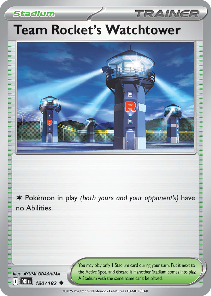Team Rocket's Watchtower 180 Destined Rivals Pokémon card