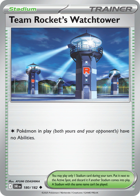 Team Rocket's Watchtower 180 Destined Rivals Pokémon card