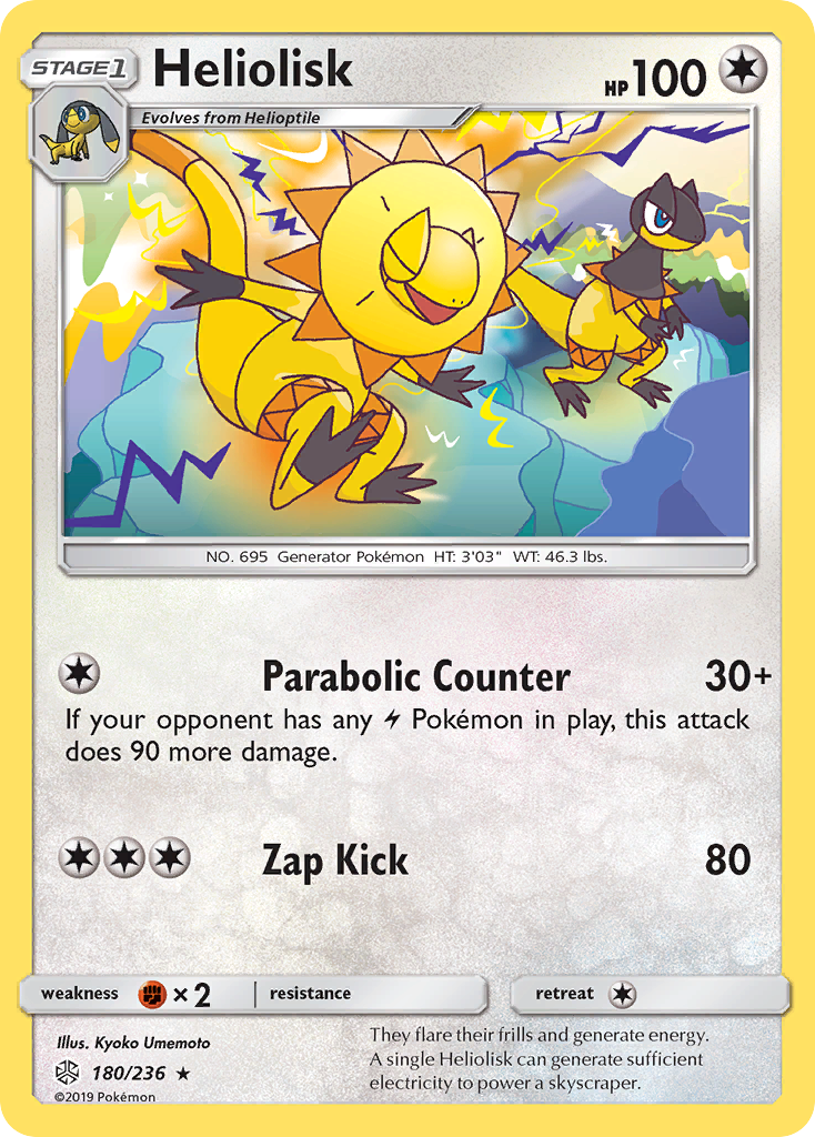 Heliolisk 180 Cosmic Eclipse Pokémon card