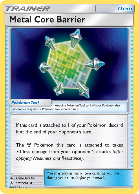 Metal Core Barrier 180 Unbroken Bonds Pokémon card