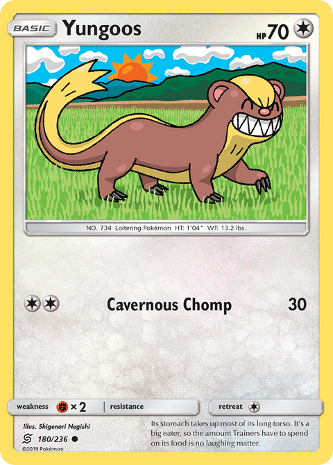 Yungoos 180 Unified Minds Pokémon card