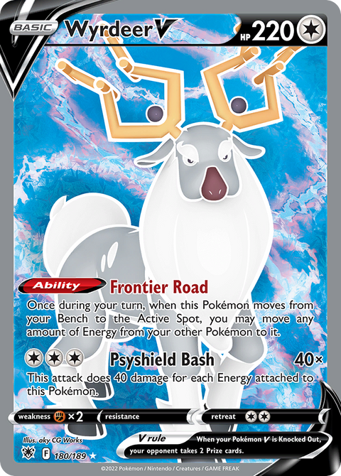 Wyrdeer V 180 Astral Radiance Pokémon card
